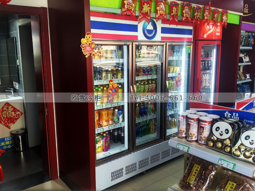 A312北京朝阳区中化吉利加油站饮料展示柜