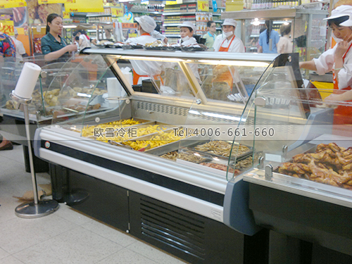 B038广东深圳市南山西丽人人乐购物广场熟食展示柜