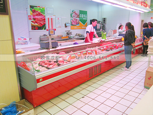 B152上海松江乐家超市鲜肉冷藏柜-超市鲜肉展示柜