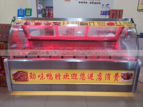 B408广东省惠州市惠东县劲味鸭脖冰柜展示柜