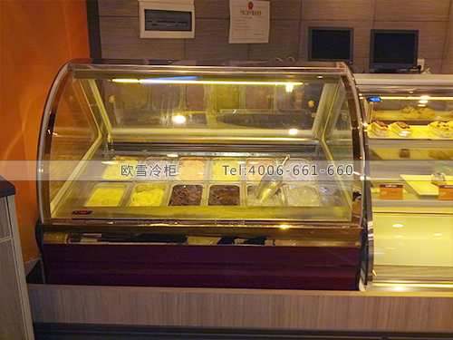 F034湖南长沙宾达咖啡店冰淇淋展示柜