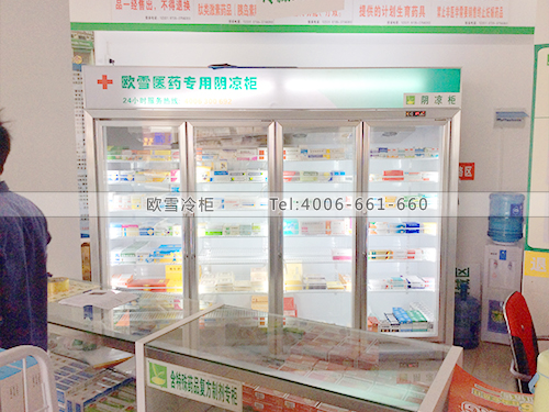 H018湖南郴州某大药房冷柜-药店冰柜